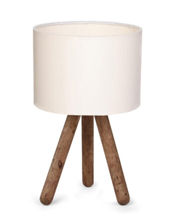 Lumi Getafe Bordlampe Creme Stof Træ