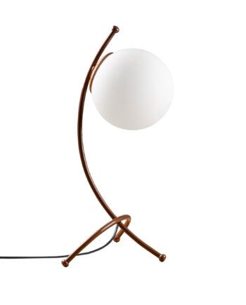 Lumi Sarreguemines Bordlampe Hvid Glas Guld Metal