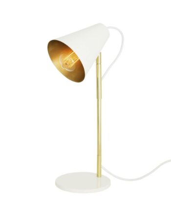 Lusake Bordlampe Mullan Blank Hvid