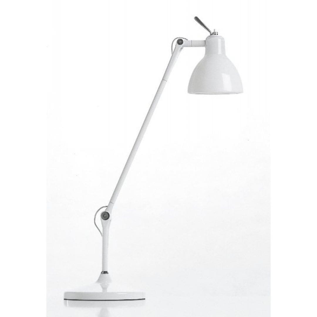 Luxy Bordlampe Mat Hvid Blank Sort Skærm Rotaliana