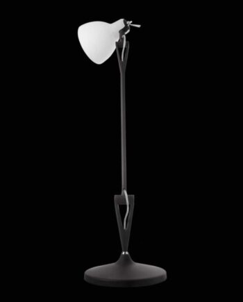 Luxy Bordlampe Mat Sort Blank Gul Skærm Rotaliana