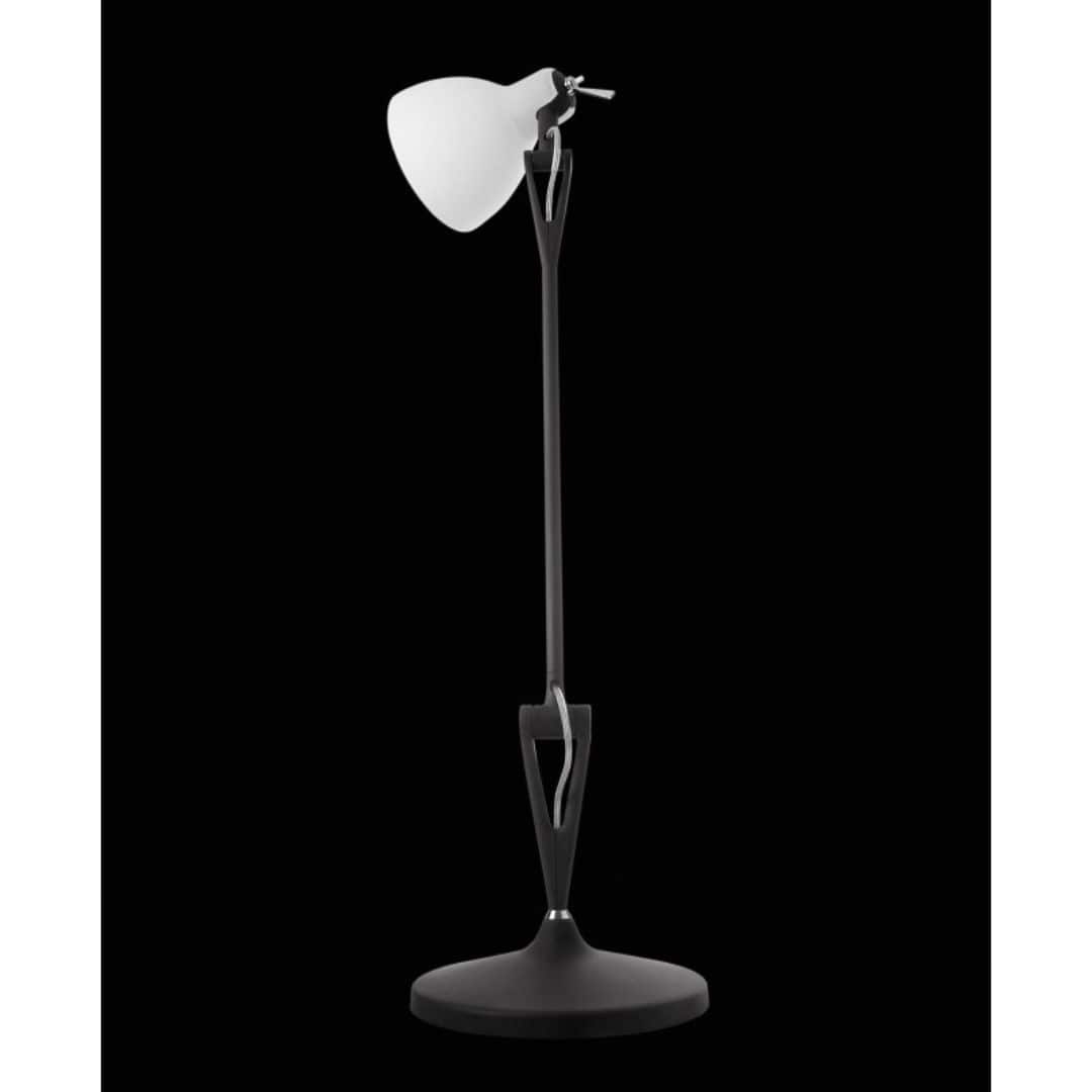 Luxy Bordlampe Mat Sort Mat Hvid Skærm Rotaliana