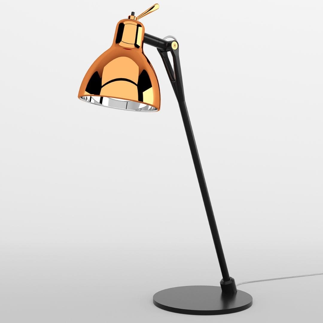 Luxy Glam Bordlampe Kobber Rotaliana