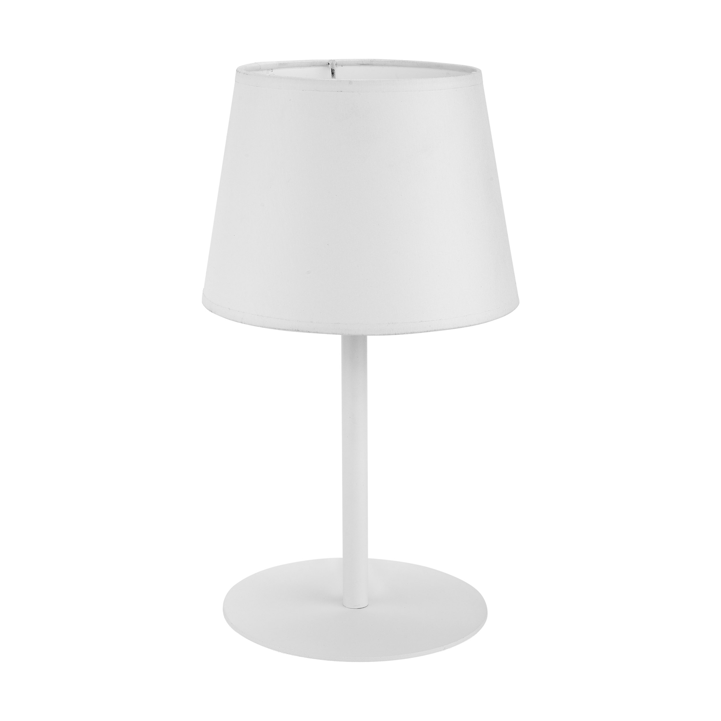 Maja Bordlampe Hvid Stof Hvid Metal