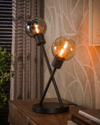 Maxus Bordlampe Med Forskellige Glaskupler Levering Uden Pære