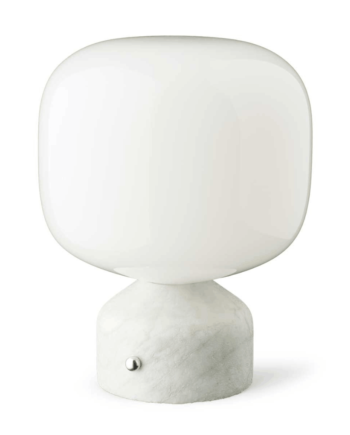 Meemo Bærbar Bordlampe Hvid Marmor Gejst