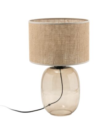 Melody Bordlampe Natur Jute Topas Glas