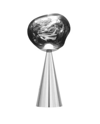 Melt Portable Bordlampe Batterilampe Sølv