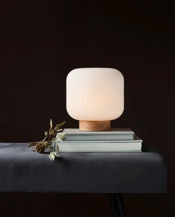 Milford Bordlampe E27 Ask Opal