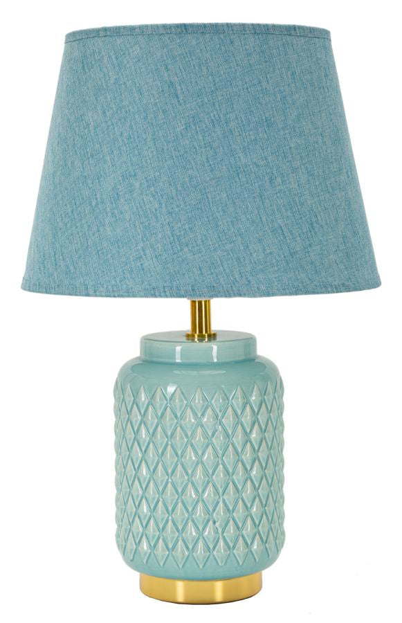 Moderne Bordlampe Keramik Metal Stof 28x44