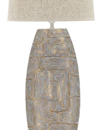 Moderne Bordlampe Polyresin Jern Stof 38x90