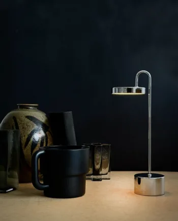 Moovelight Batterilampe Bordlampe Krom