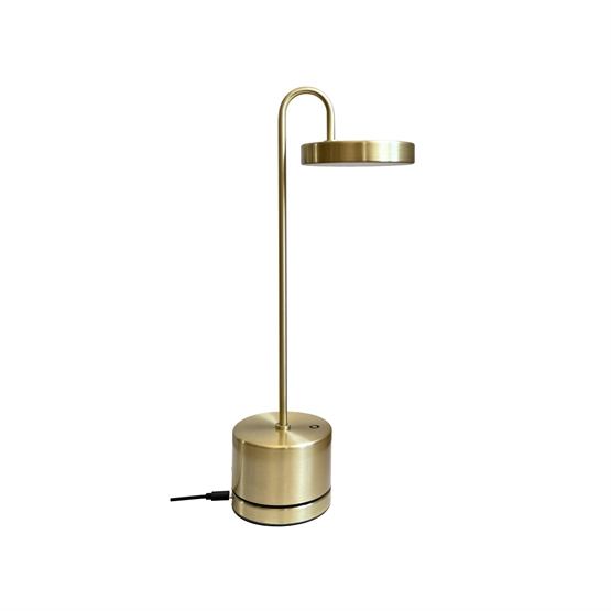 Moovelight Batterilampe Bordlampe Trådløs Oplader Messing