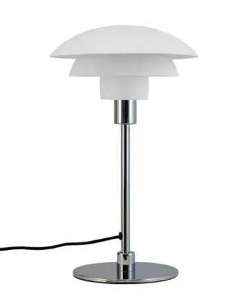 Morph D21 Bordlampe Hvid Krom