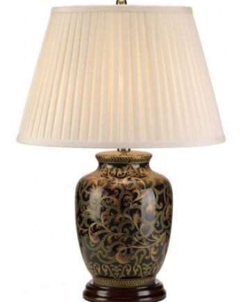 Morris Bordlampe H59 E27 Sortguld Creme