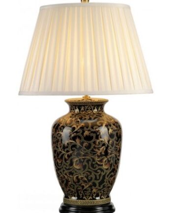 Morris Bordlampe H74 E27 Sortguld Creme