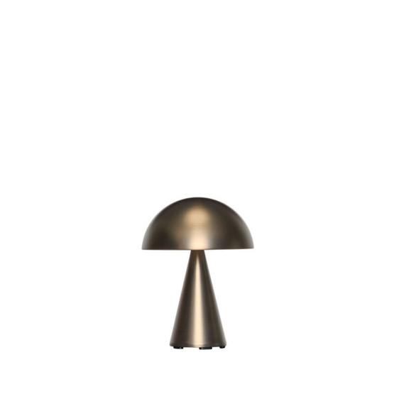 Mush Portable Bordlampe Batterilampe Bruneret Messing