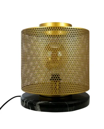 Nantes Bordlampe Messing Sort
