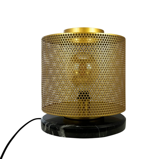 Nantes Bordlampe Messing Sort