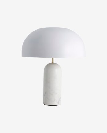 Nordal Atlas Bordlampe Med Hvid Marmor ø40  H49