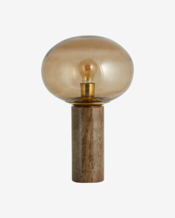 Nordal Bes Bordlampe Røgfarvet Med Marmor ø29  H45