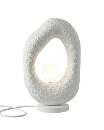 Nordvrk Vasl Nua Bordlampe Hvid Glasfiber Metal