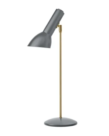 Oblique Bordlampe Messing Flintgrå