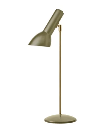 Oblique Bordlampe Messing Olivengrøn