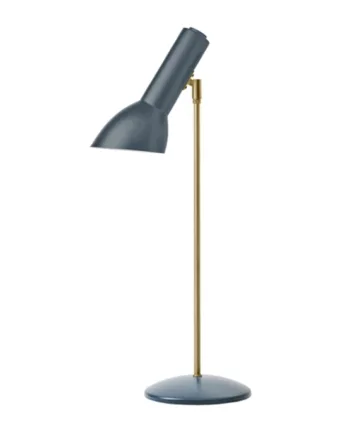 Oblique Bordlampe Messing Petroleumsblå