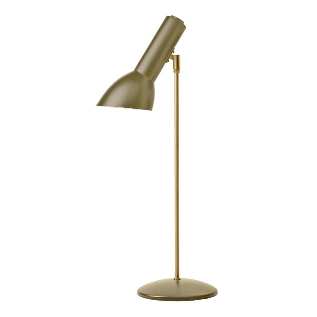 Oblique Messing Bordlampe Olivengrøn Cph Lighting