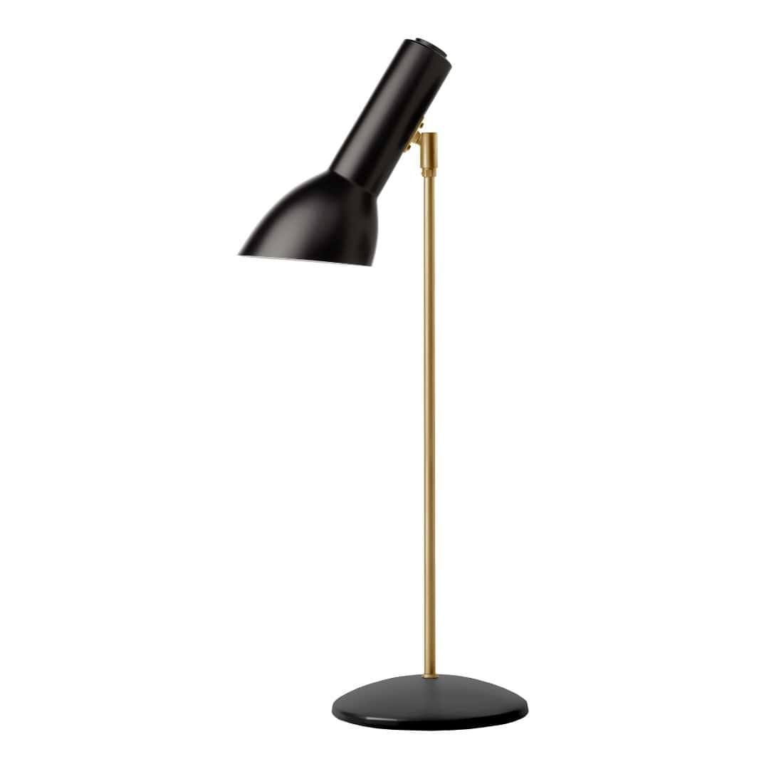 Oblique Messing Bordlampe Sort Cph Lighting