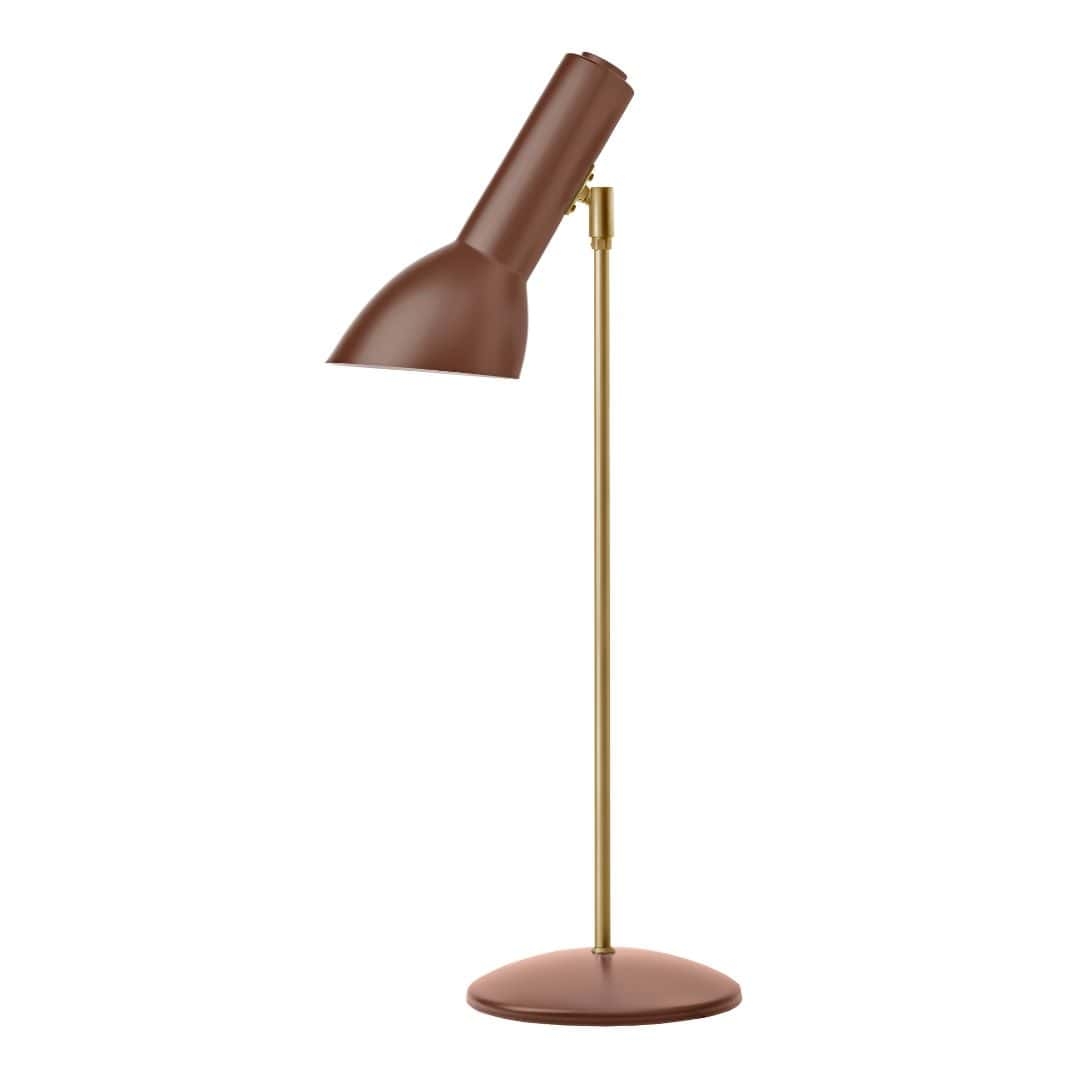 Oblique Messing Bordlampe Teglrød Cph Lighting