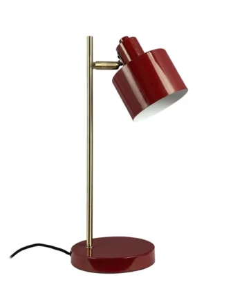 Ocean Bordlampe Mørkerød Messing