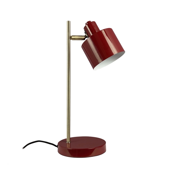 Ocean Bordlampe Mørkerød Messing