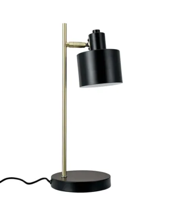 Ocean Bordlampe Sort Messing