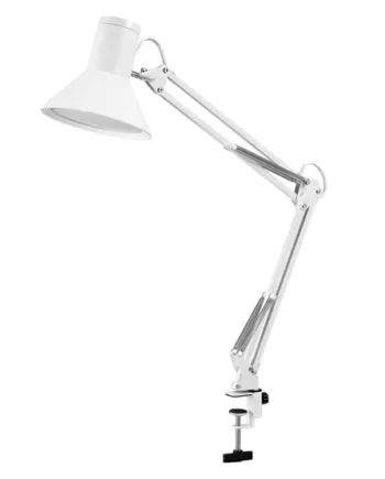Office Line Desk Retro Clip Bordlampe Hvid
