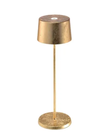 Olivia Batterilampe Bordlampe Antik Guld