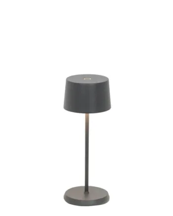 Olivia Micro Batterilampe Bordlampe Mørkegrå