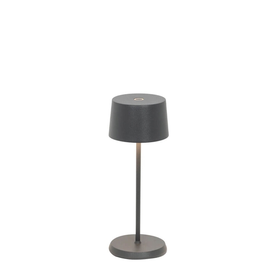 Olivia Micro Batterilampe Bordlampe Mørkegrå
