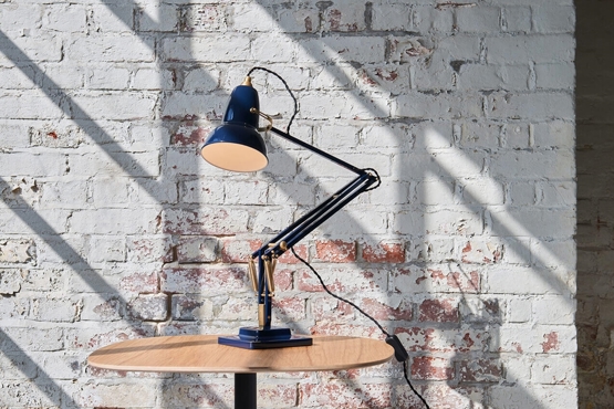 Original 1227 Bordlampe Messing Blå