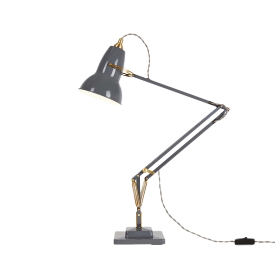 Original 1227 Bordlampe Messing Grå