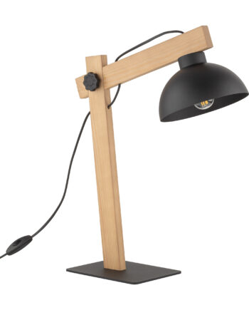 Oslo Bordlampe Sort Metal Træ