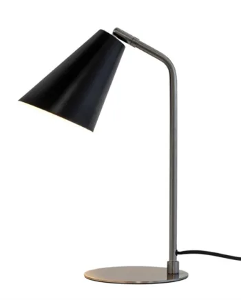 Oswald Bordlampe Sort Børstet Stål