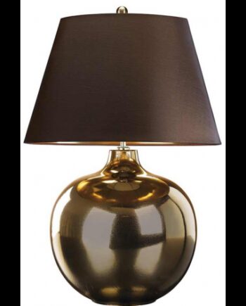 Ottoman Bordlampe Keramik Faux Silke H71 E27 Krakeleret Bronze Metallic Brun