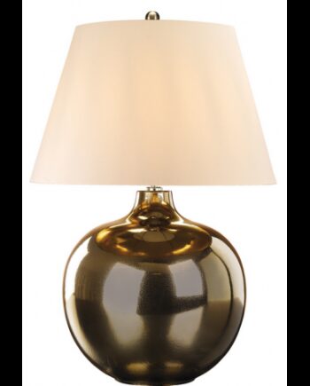 Ottoman Bordlampe Keramik Polyester H71 E27 Krakeleret Bronze Metallic Creme