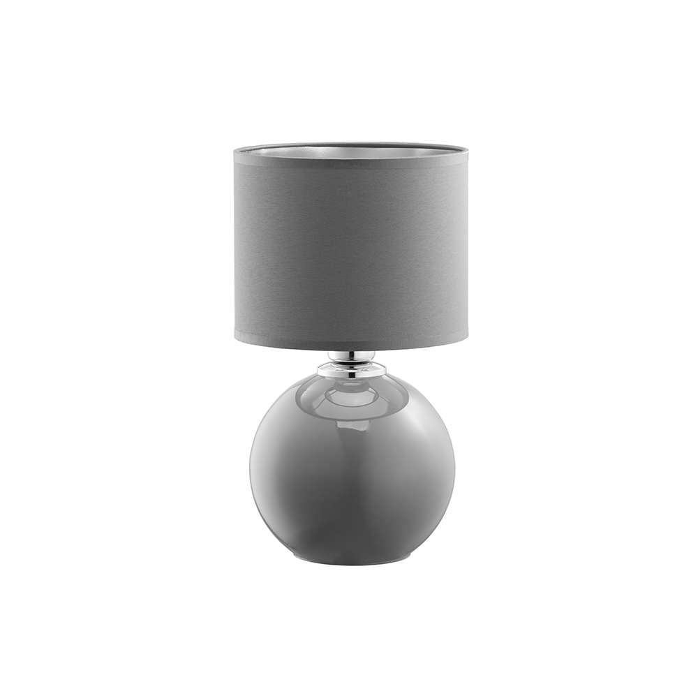 Palla Bordlampe Lille Gråt Stof Gråt Glas