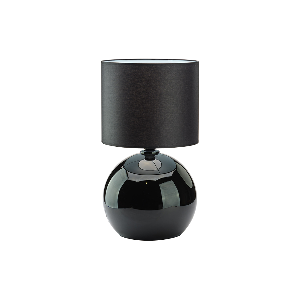 Palla Bordlampe Lille Sort Stof Sort Glas