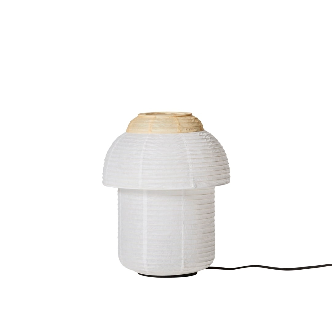 Papier Double ø30 Blød Gul Bordlampe Made Hand