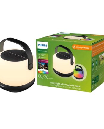 Philips Alula Solar Led Udendørs Bordlampe Sort Rgb 3000k