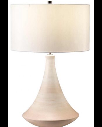 Pinner Bordlampe Keramik Faux Silke H68 E27 Mat Creme Creme